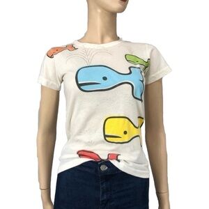 JUNK FOOD T-shit multi color whale print size:S